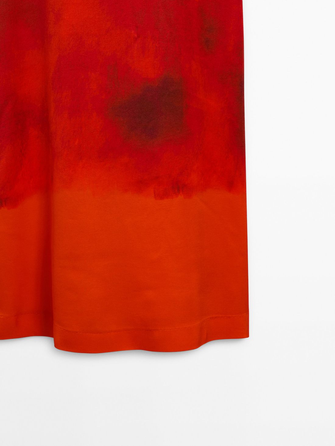 Massimo Dutti Ombré Print Midi Women Dress Red | US-CN9207485