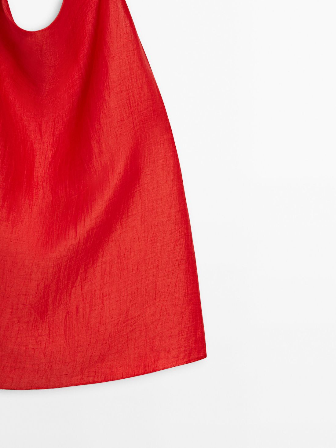 Massimo Dutti Open Back Halter Women Top Red | US-LQ7954032
