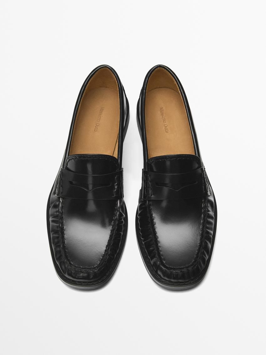 Massimo Dutti Penny Women Loafers Black | US-DV7925481