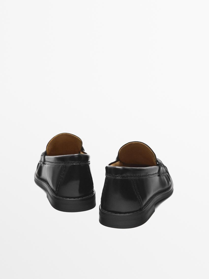 Massimo Dutti Penny Women Loafers Black | US-DV7925481