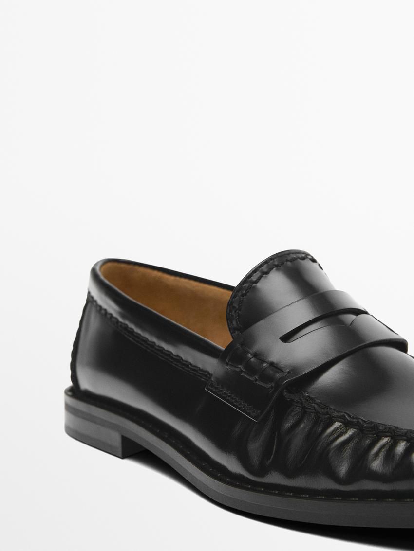 Massimo Dutti Penny Women Loafers Black | US-DV7925481