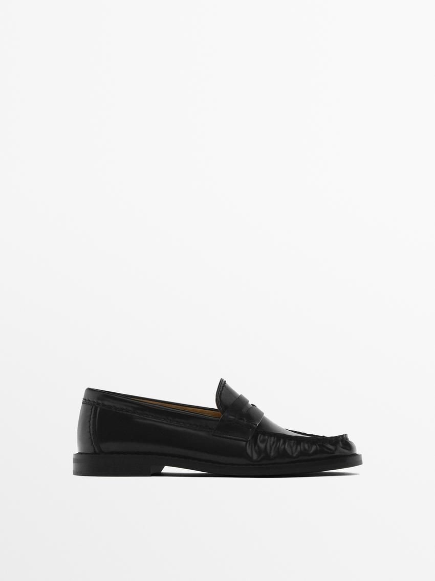 Massimo Dutti Penny Women Loafers Black | US-DV7925481