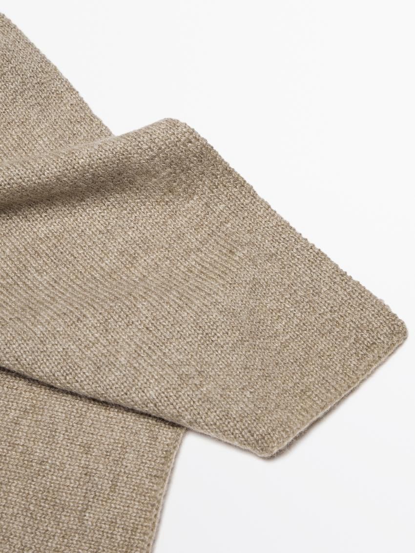 Massimo Dutti Plain Cashmere Women Scarf Brown Beige | US-MI1086495