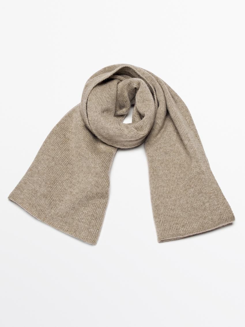Massimo Dutti Plain Cashmere Women Scarf Brown Beige | US-MI1086495