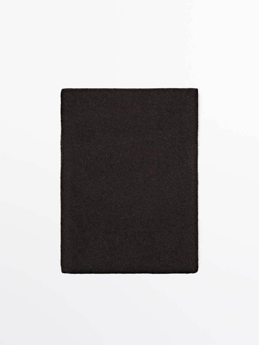 Massimo Dutti Plain Cashmere Women Scarf Dark Brown | US-ZT9583016