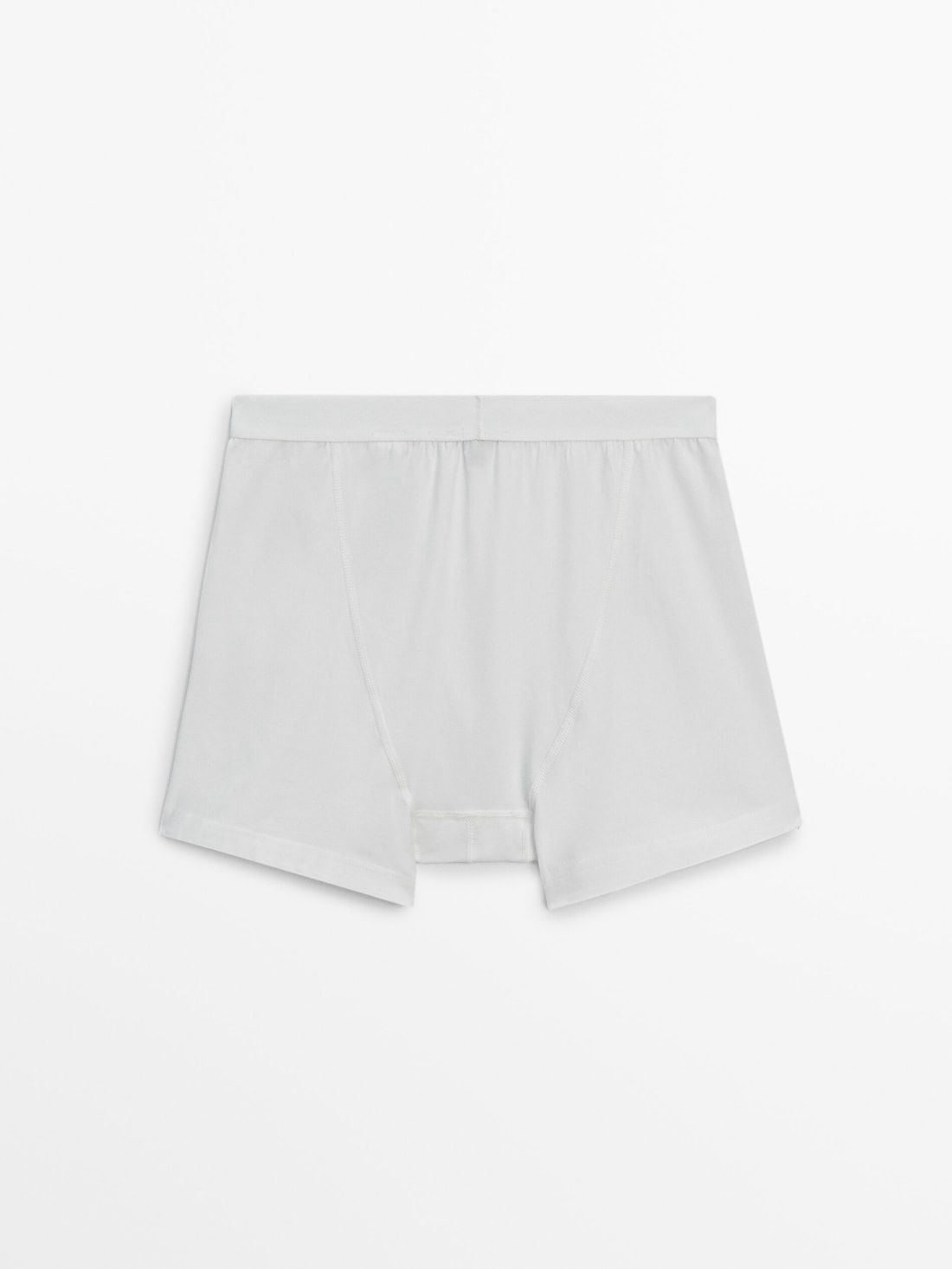 Massimo Dutti Plain Cotton Blend Men Underwear White | US-ZL0635284