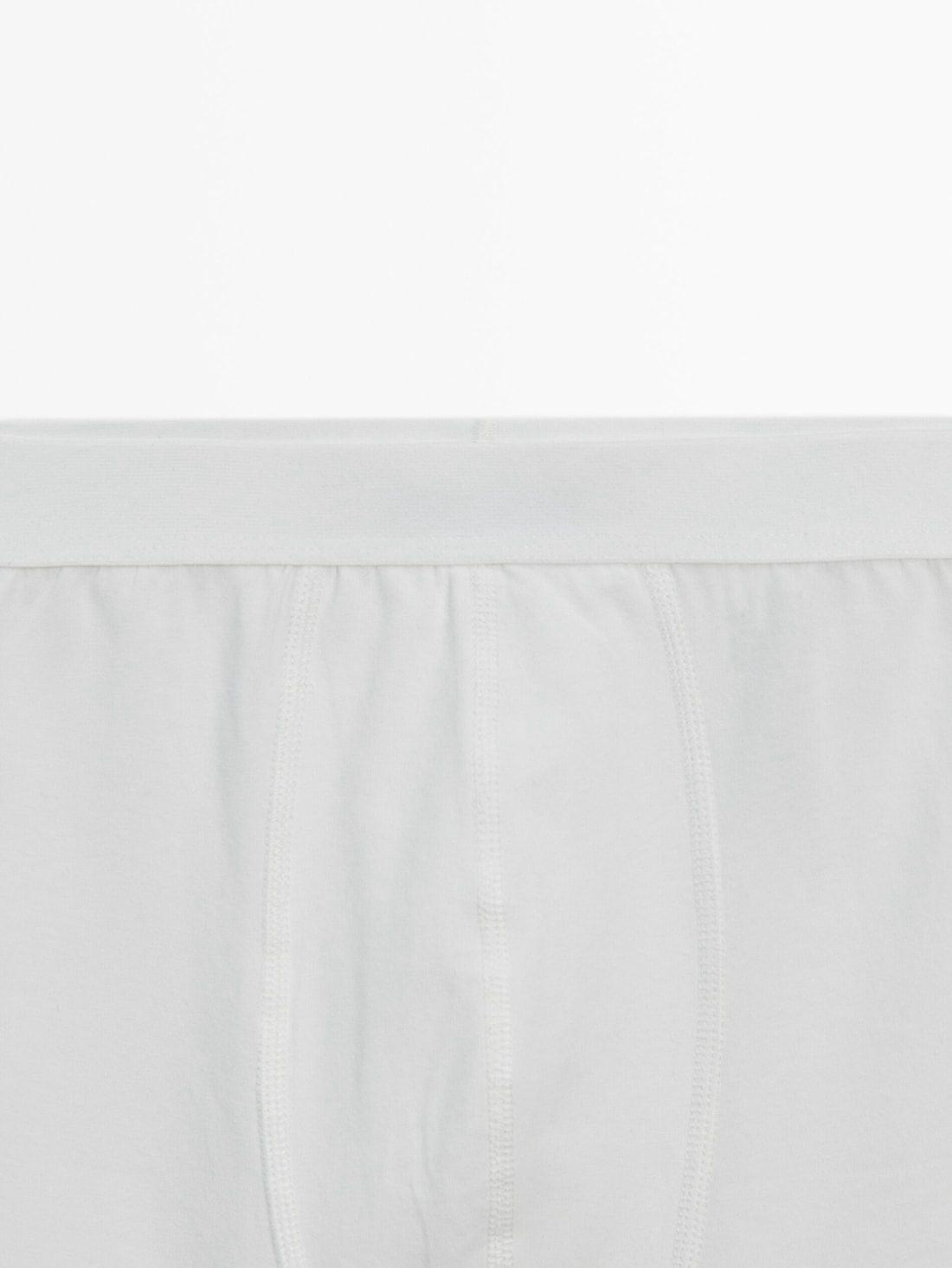 Massimo Dutti Plain Cotton Blend Men Underwear White | US-ZL0635284