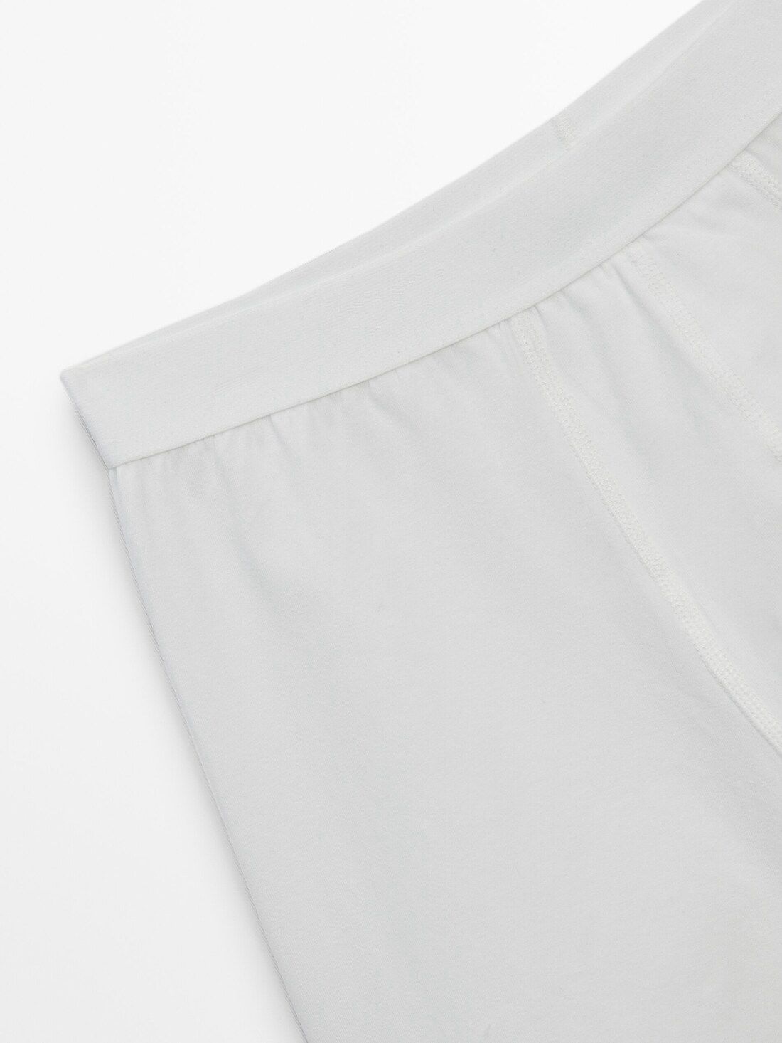 Massimo Dutti Plain Cotton Blend Men Underwear White | US-ZL0635284