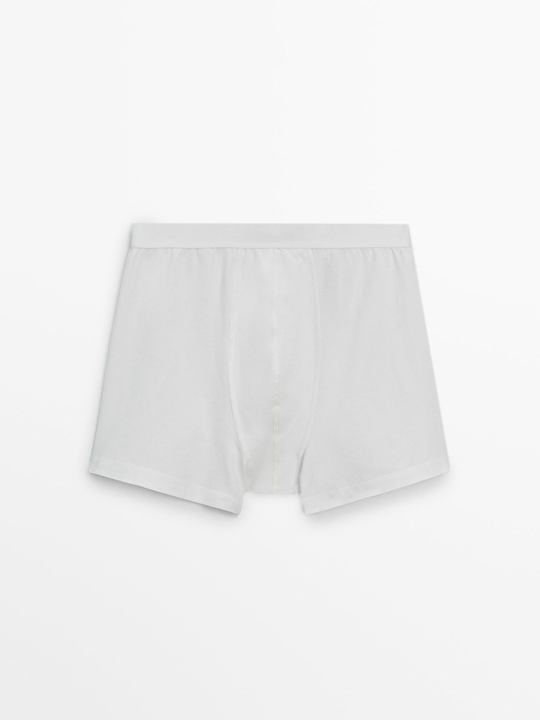Massimo Dutti Plain Cotton Blend Men Underwear White | US-ZL0635284