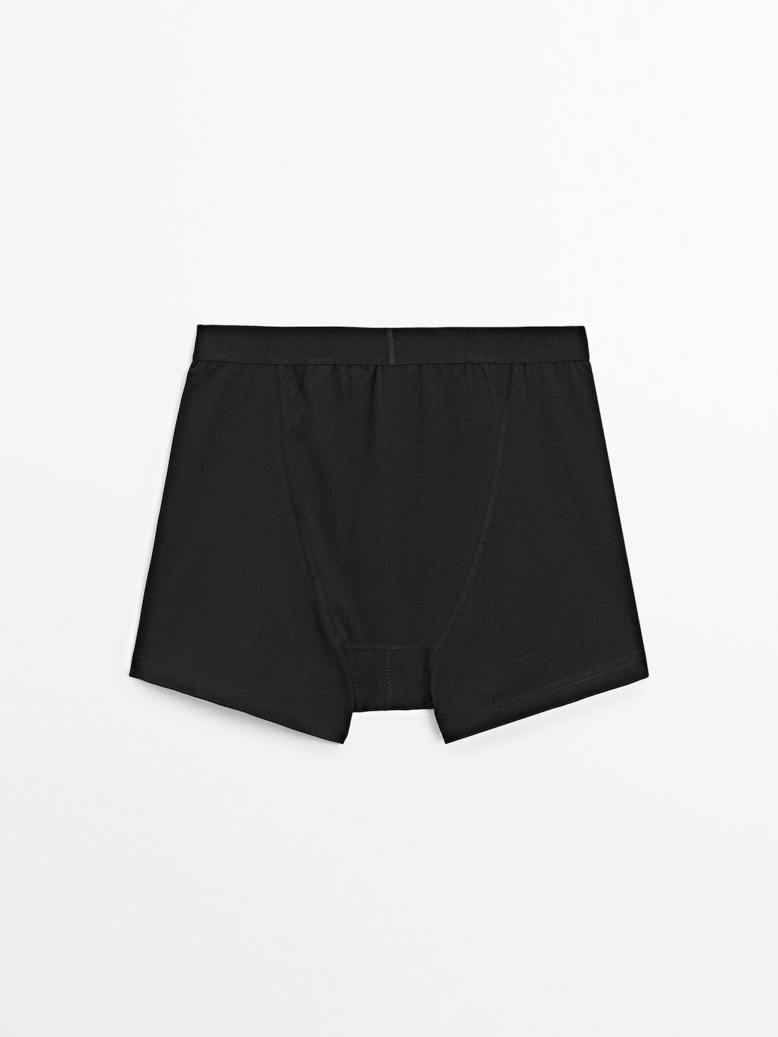 Massimo Dutti Plain Cotton Blend Men Underwear Black | US-CR0217865