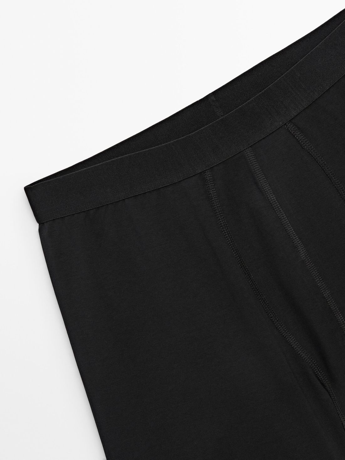 Massimo Dutti Plain Cotton Blend Men Underwear Black | US-CR0217865