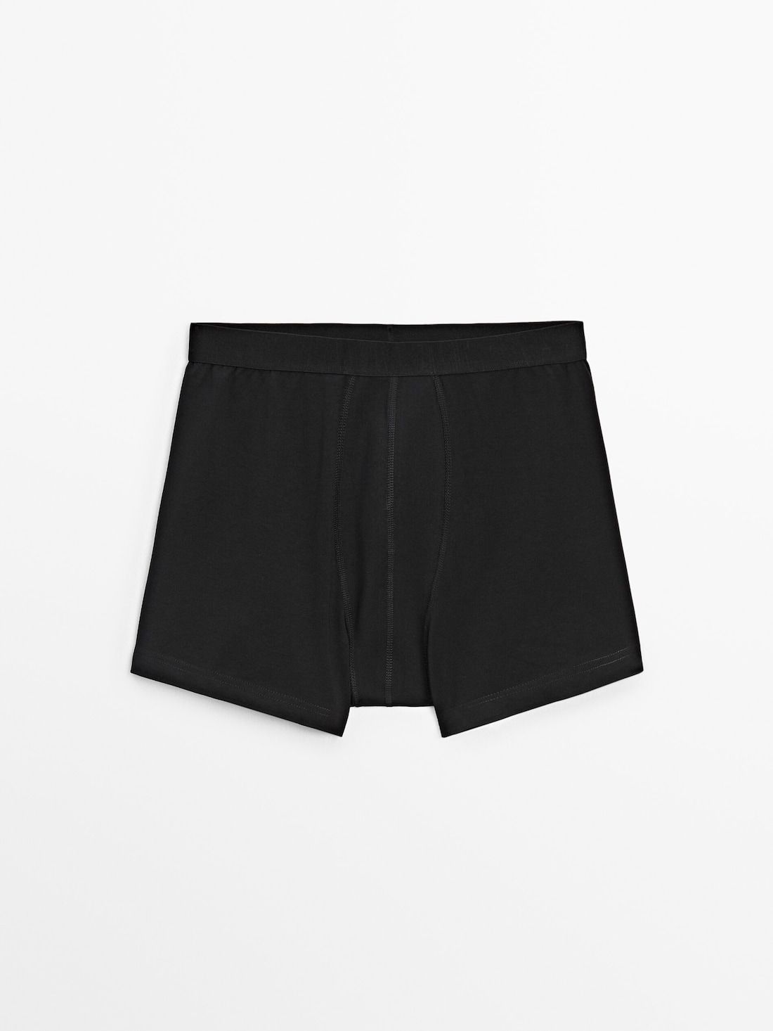 Massimo Dutti Plain Cotton Blend Men Underwear Black | US-CR0217865