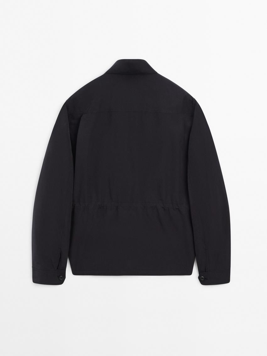 Massimo Dutti Pocket Details Men Jacket Navy | US-OY2189357
