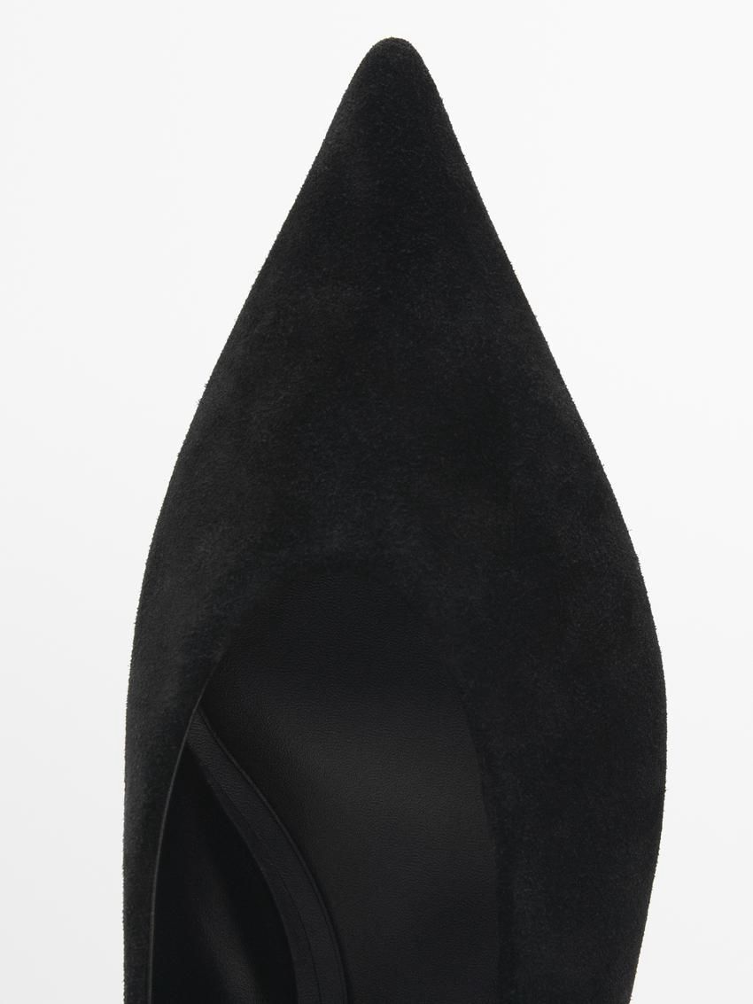 Massimo Dutti Pointed Toe Women Ballet Flats Black | US-WD2601487