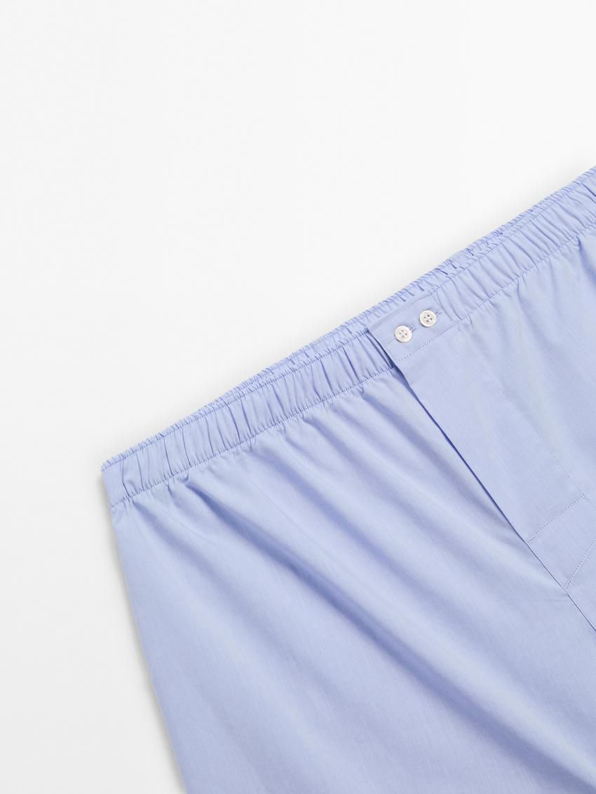 Massimo Dutti Poplin Men Underwear Blue | US-UV1283496