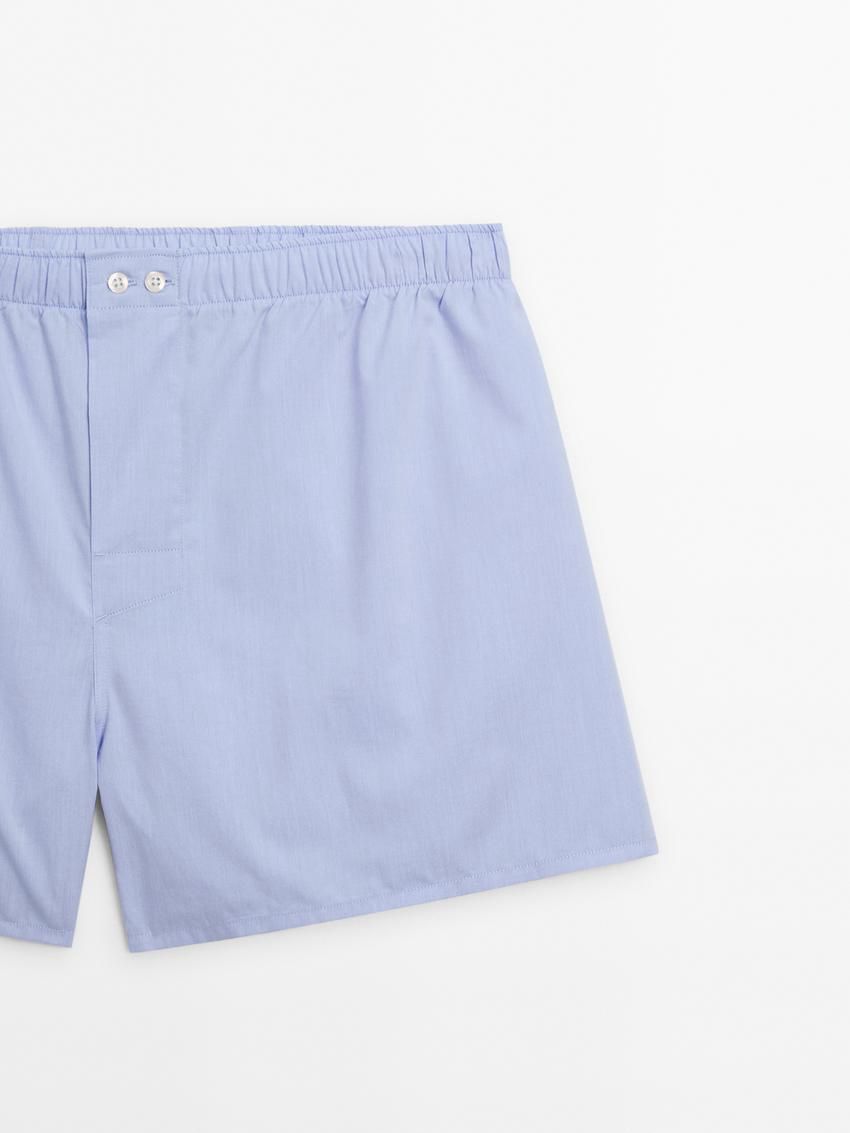 Massimo Dutti Poplin Men Underwear Blue | US-UV1283496