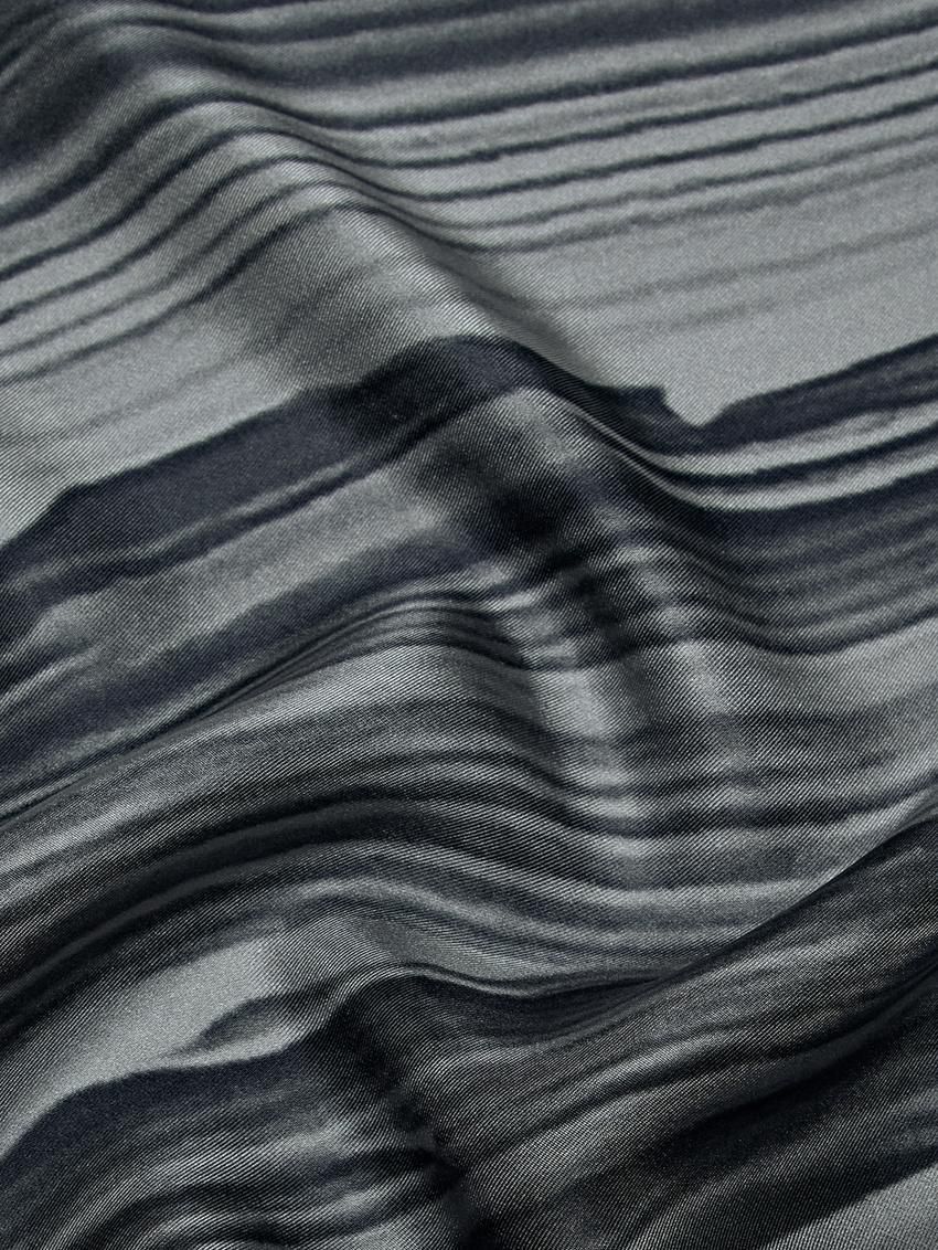 Massimo Dutti Printed Silk Women Scarf Grey | US-ZO9230185