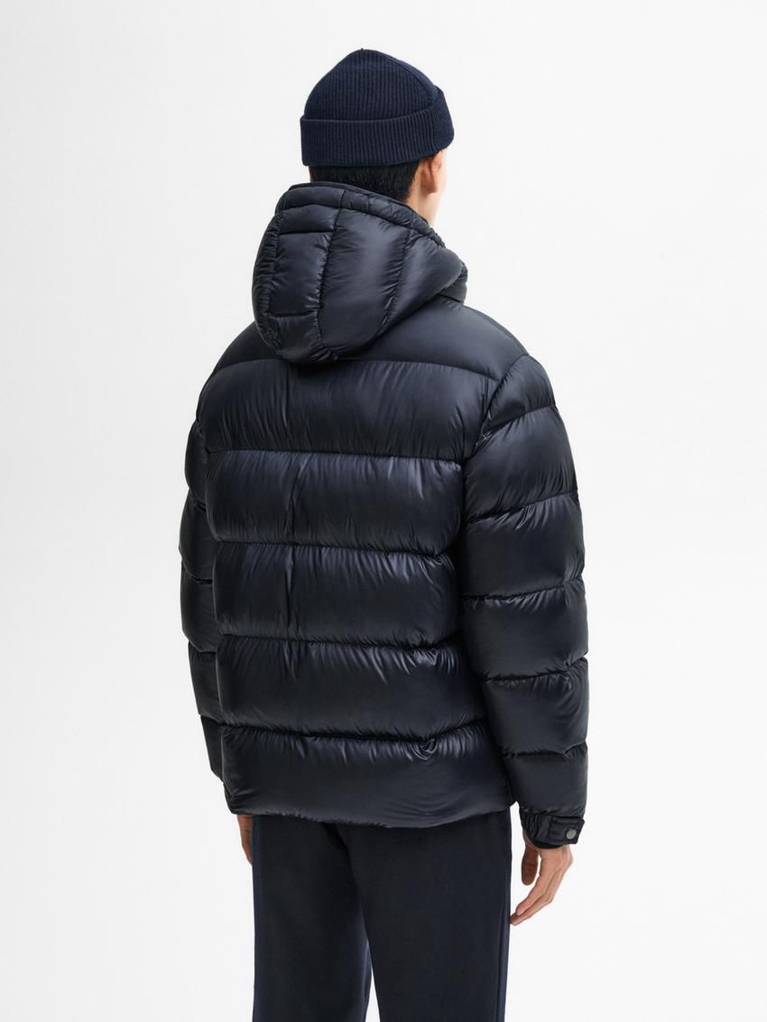 Massimo Dutti Quilted Down Men Puffer Jacket Navy | US-WX7943810