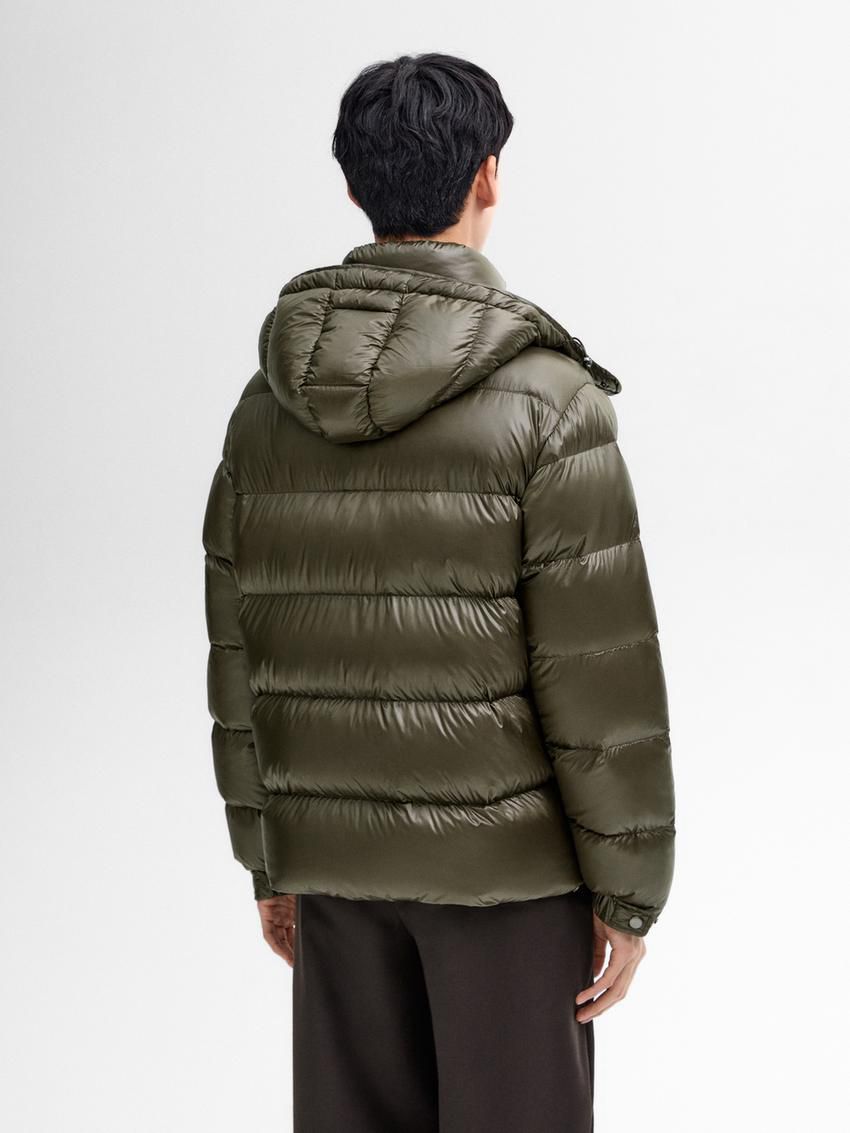 Massimo Dutti Quilted Down Men Puffer Jacket Khaki | US-XG7531248