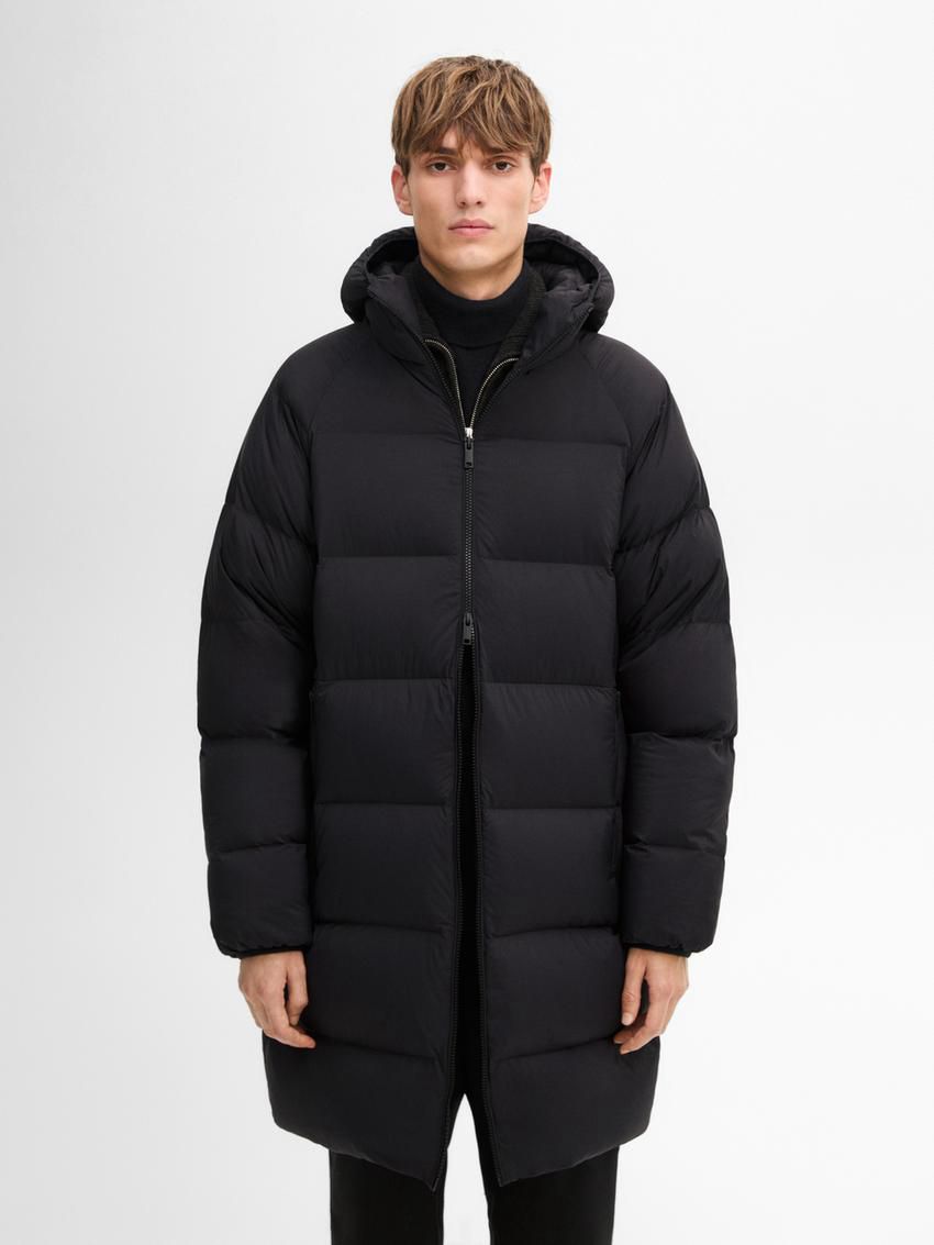 Massimo Dutti Quilted Down Men Puffer Jacket Navy | US-OY4279601