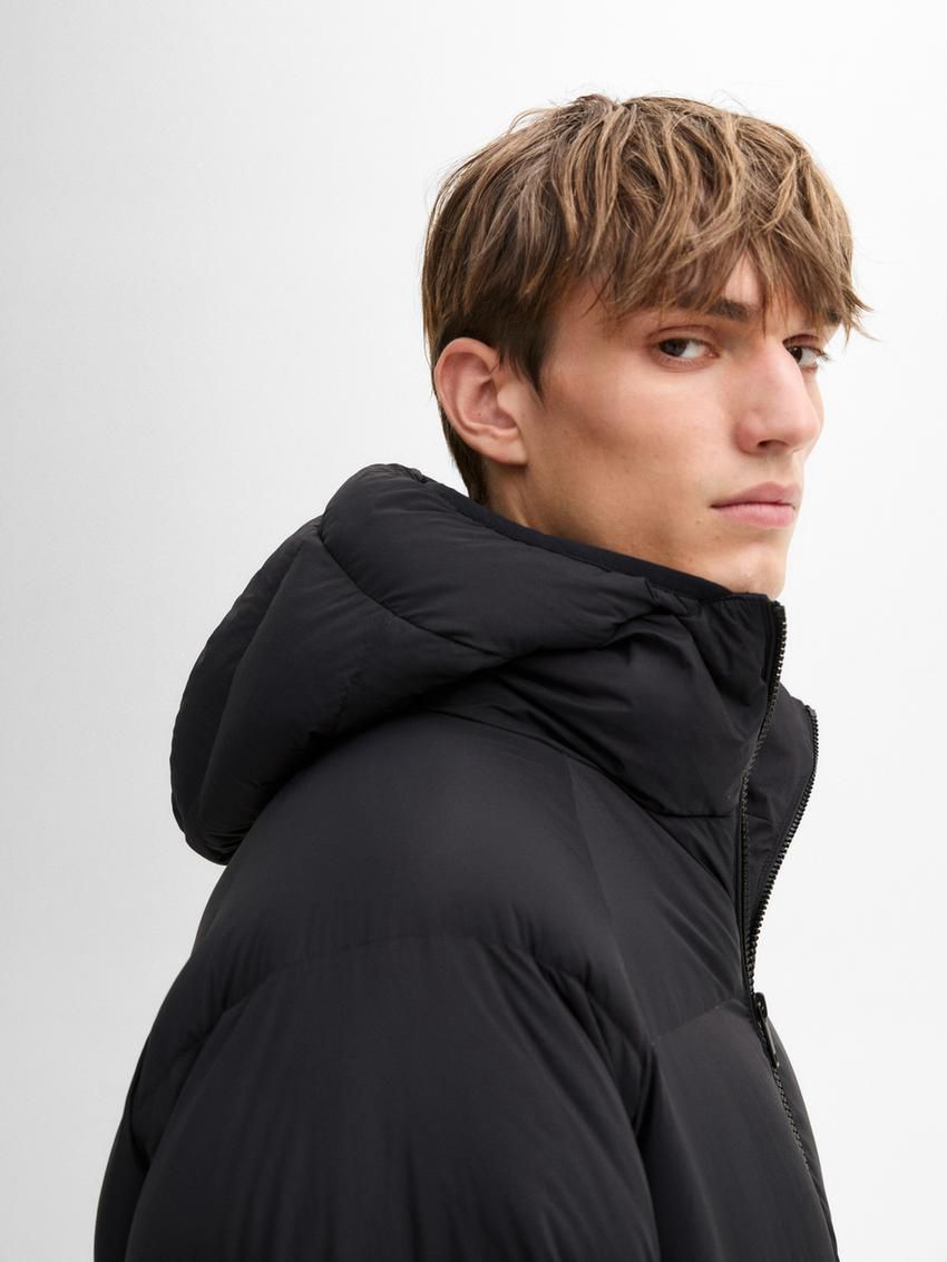 Massimo Dutti Quilted Down Men Puffer Jacket Navy | US-OY4279601