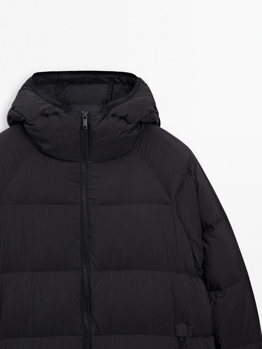 Massimo Dutti Quilted Down Men Puffer Jacket Navy | US-OY4279601