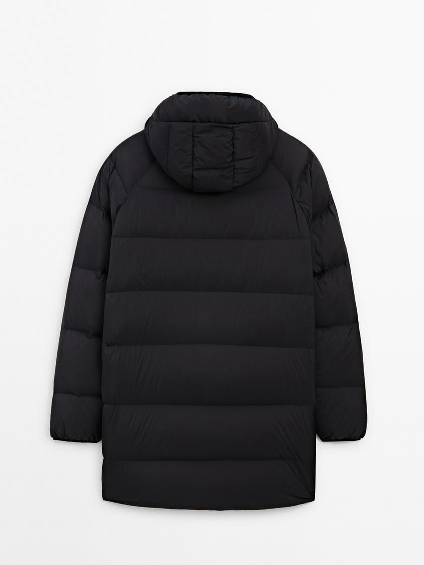 Massimo Dutti Quilted Down Men Puffer Jacket Navy | US-OY4279601