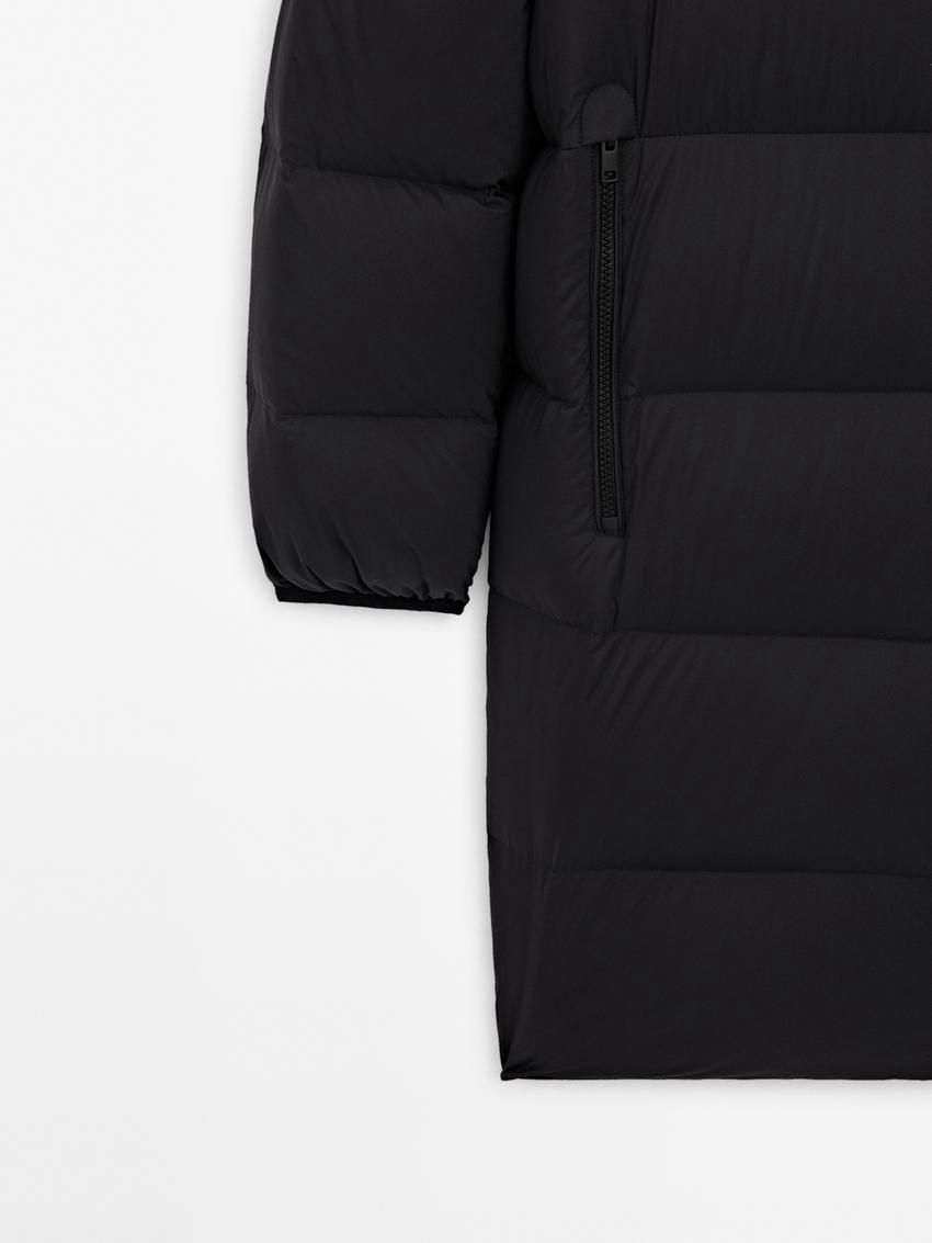 Massimo Dutti Quilted Down Men Puffer Jacket Navy | US-OY4279601