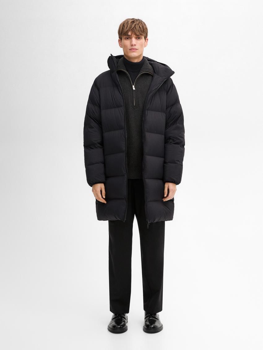 Massimo Dutti Quilted Down Men Puffer Jacket Navy | US-OY4279601