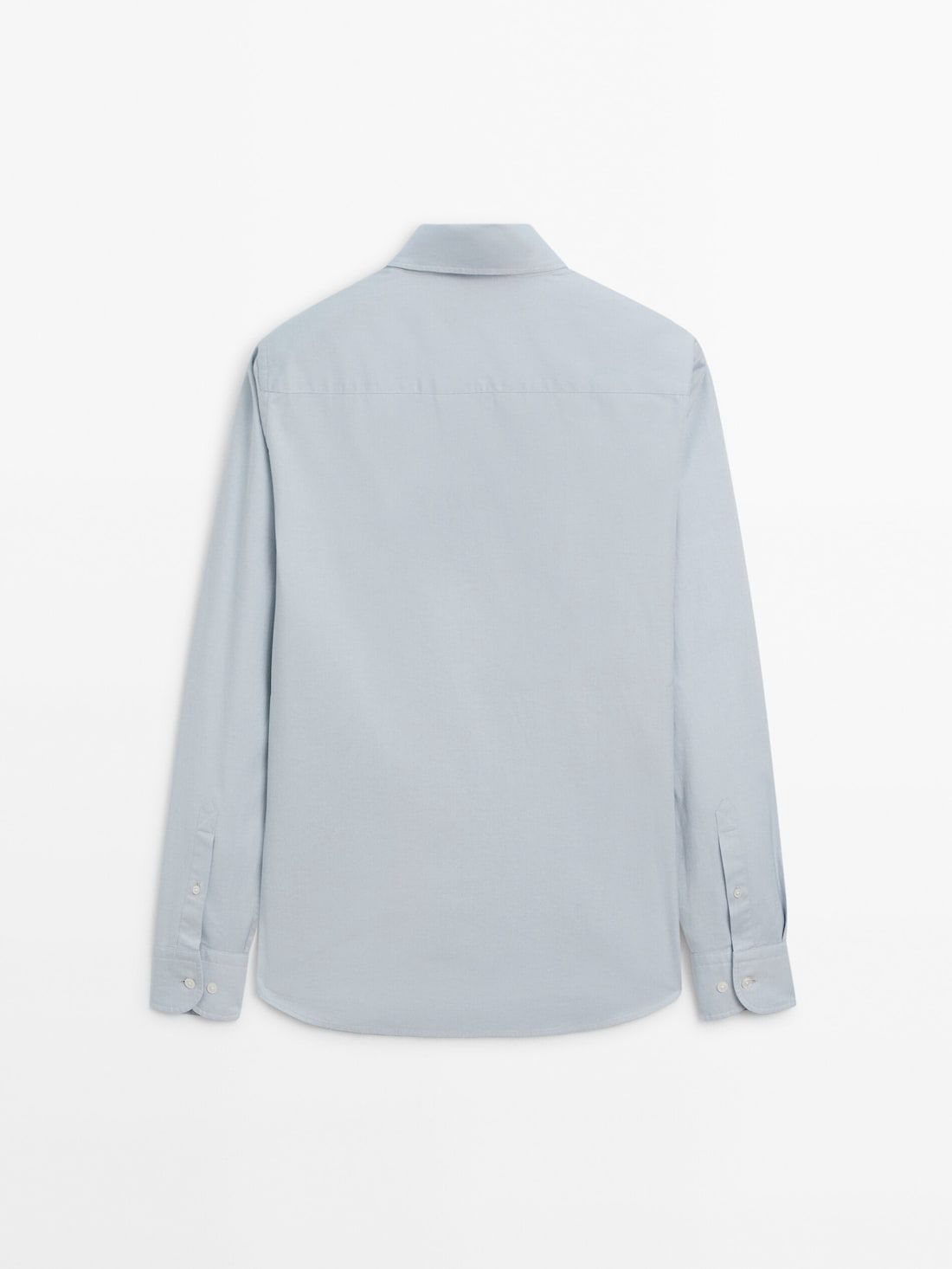 Massimo Dutti Regular Fit Dyed Twill Men Shirts Light Blue | US-DH0983167