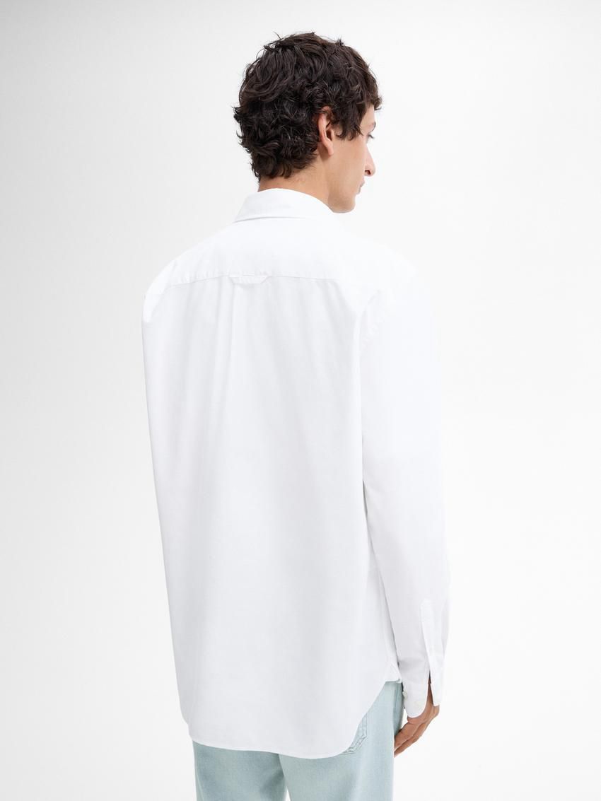 Massimo Dutti Regular Fit Oxford Fabric Men Shirts White | US-YQ3052489