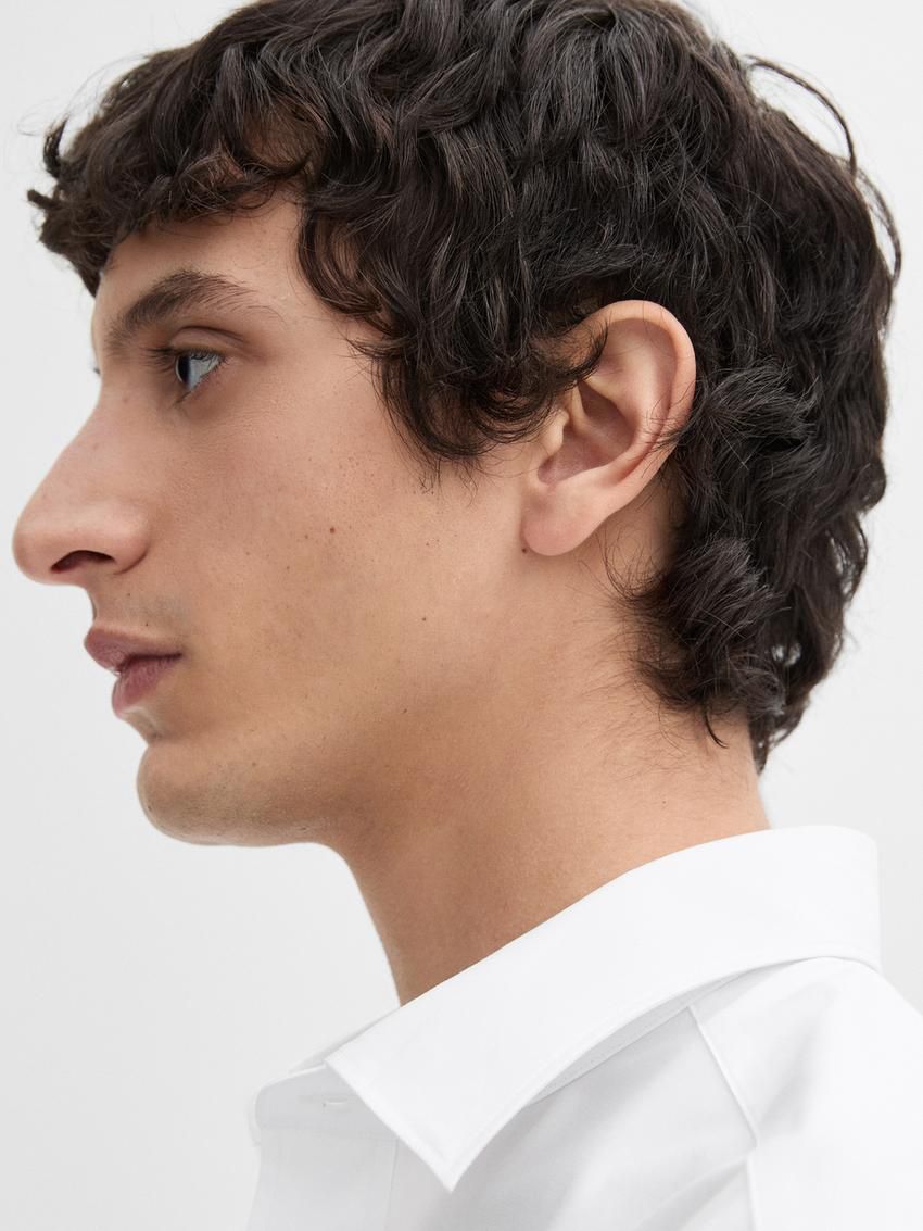 Massimo Dutti Regular-fit Cotton Men Shirts White | US-YU2783569
