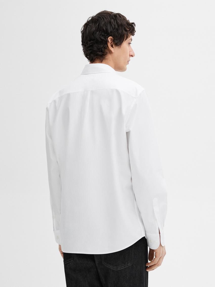 Massimo Dutti Regular-fit Cotton Men Shirts White | US-YU2783569