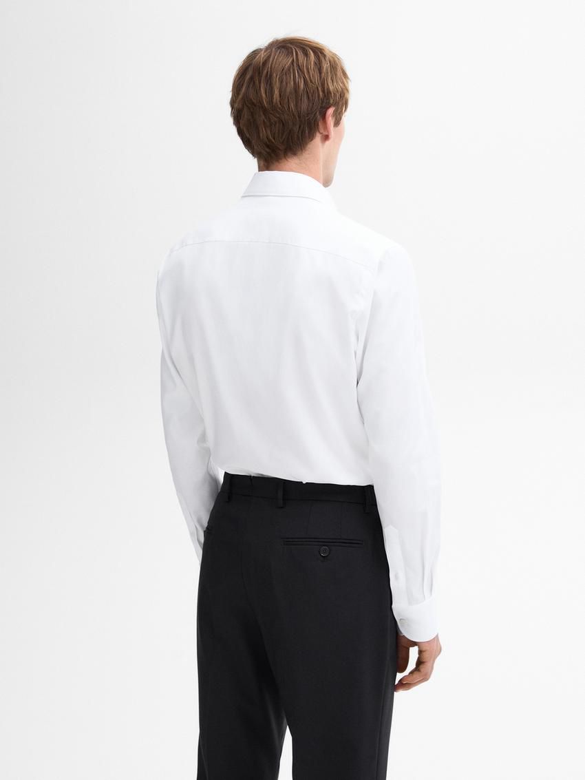 Massimo Dutti Regular-fit Cotton Men Shirts White | US-NZ3269578