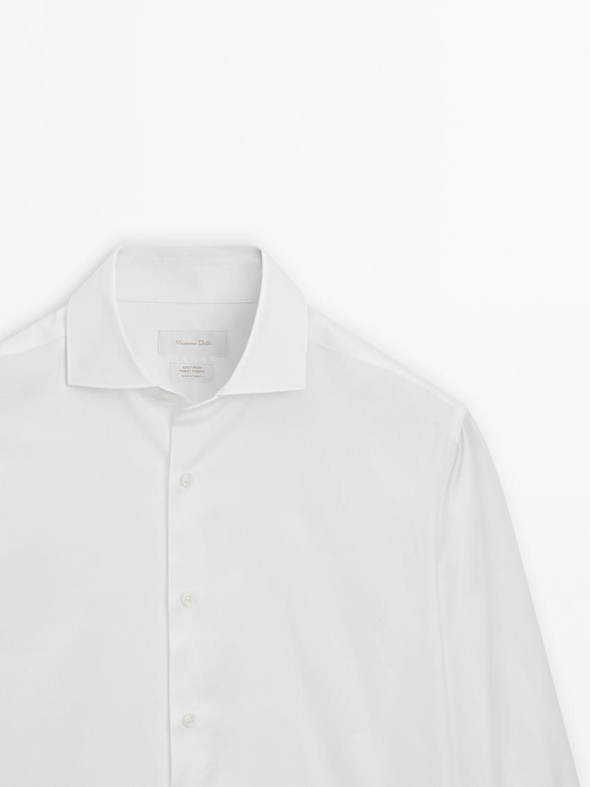 Massimo Dutti Regular-fit Cotton Men Shirts White | US-NZ3269578
