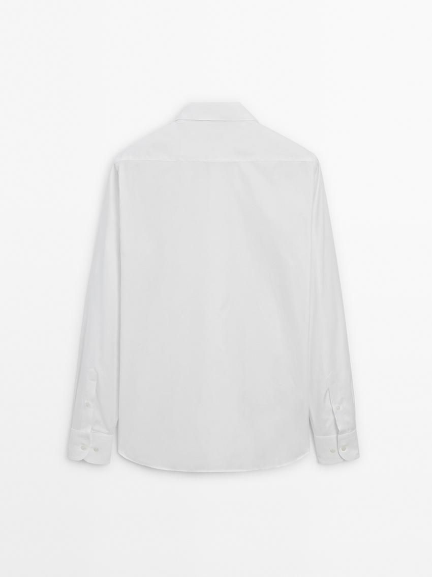 Massimo Dutti Regular-fit Cotton Men Shirts White | US-NZ3269578