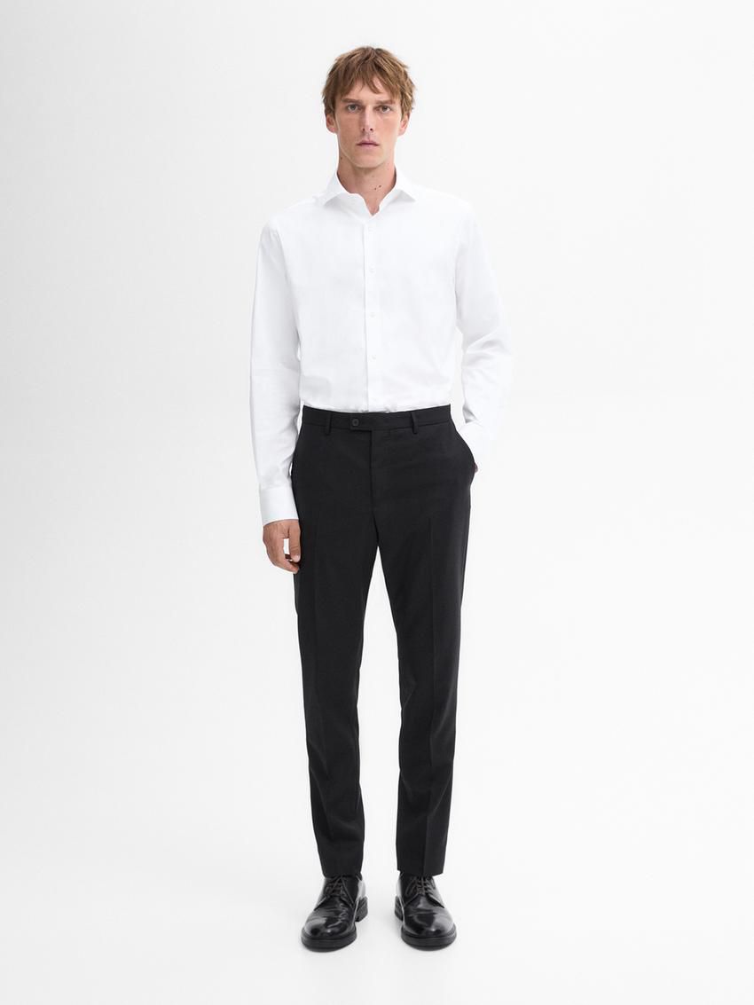 Massimo Dutti Regular-fit Cotton Men Shirts White | US-NZ3269578
