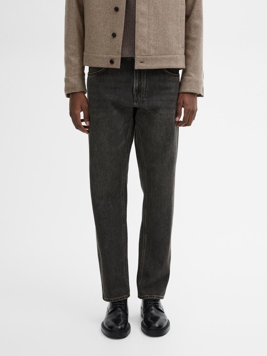 Massimo Dutti Relaxed Fit Cotton Men Jeans Dark Grey | US-XI4526830