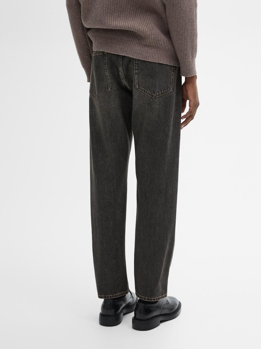 Massimo Dutti Relaxed Fit Cotton Men Jeans Dark Grey | US-XI4526830