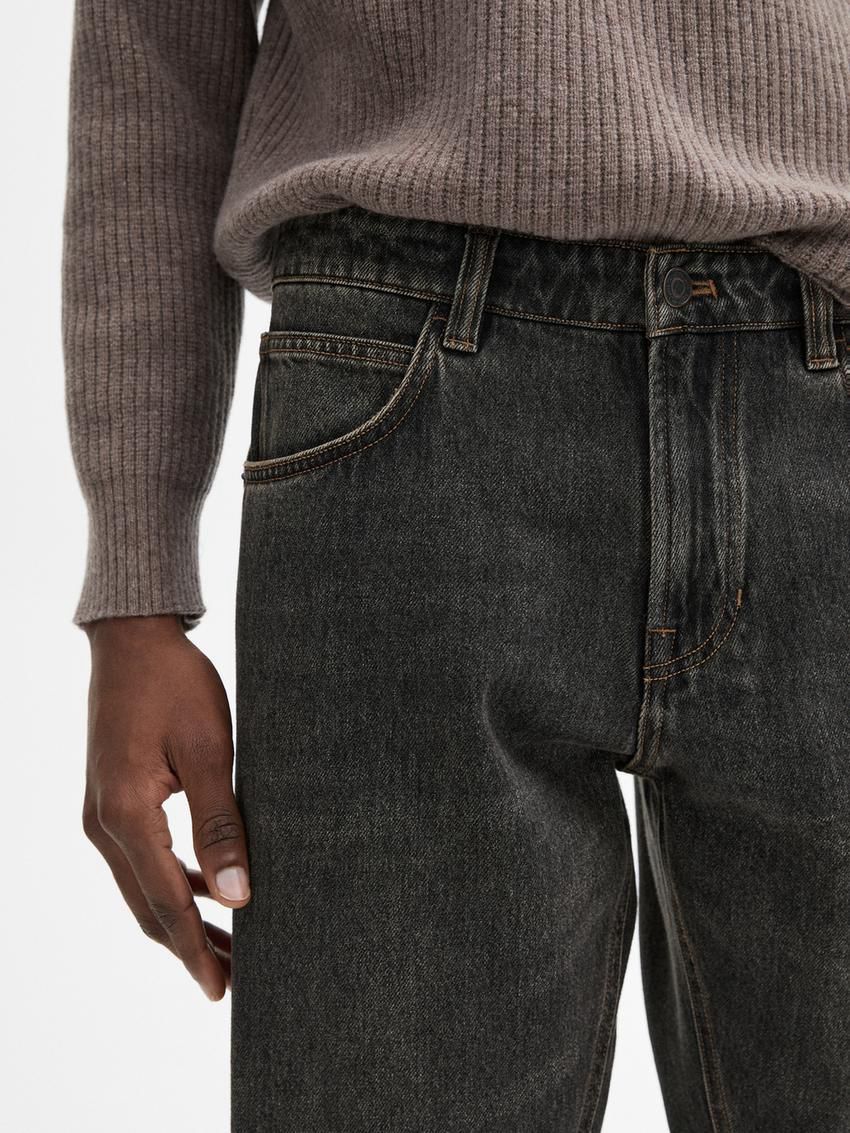 Massimo Dutti Relaxed Fit Cotton Men Jeans Dark Grey | US-XI4526830