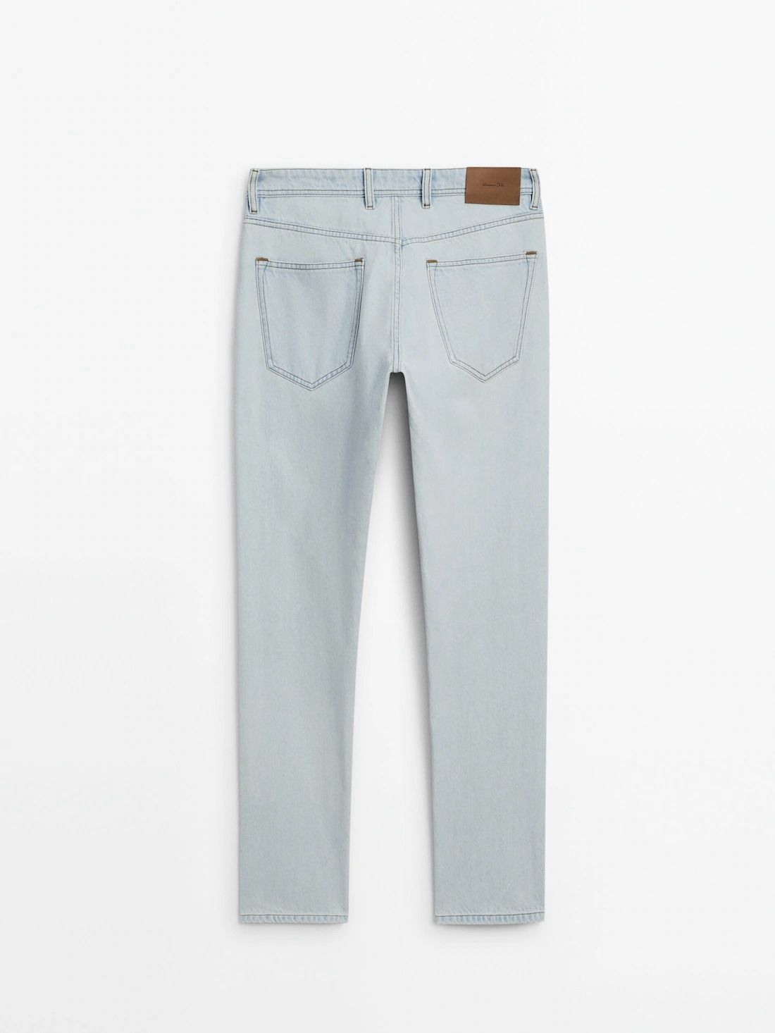 Massimo Dutti Relaxed Fit Hard Bleach Men Jeans Light Blue | US-AT4132679
