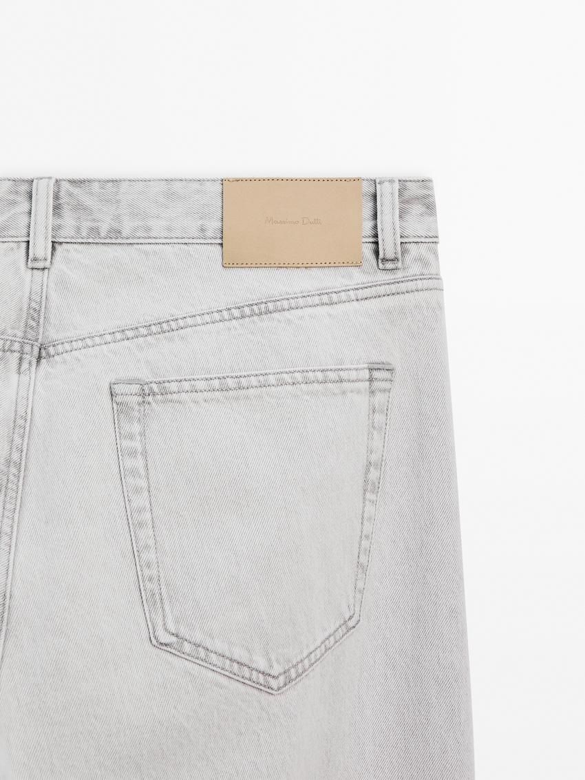 Massimo Dutti Relaxed Fit Men Jeans Light Grey | US-IO7329541