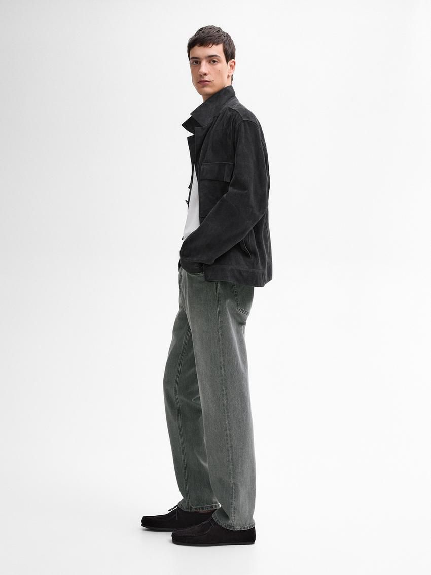 Massimo Dutti Relaxed Fit Mid-bleach Men Jeans Grey | US-OI6839704