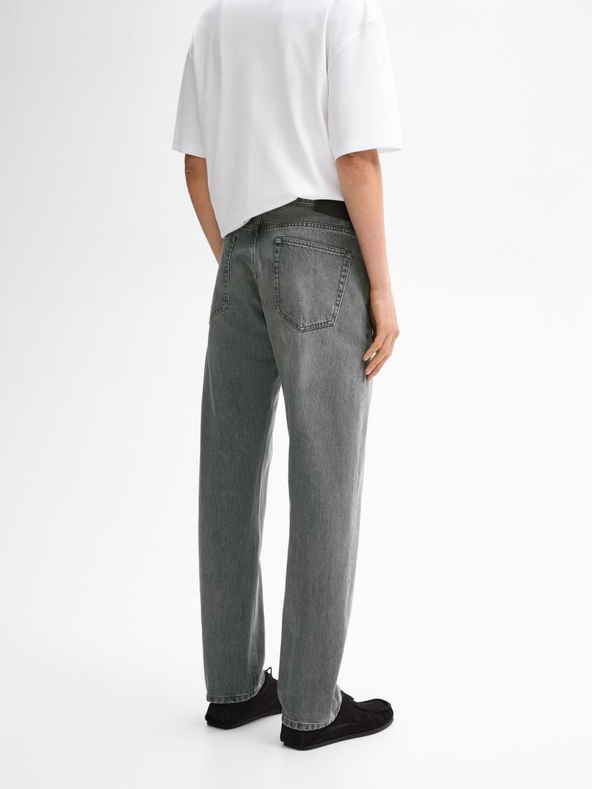 Massimo Dutti Relaxed Fit Mid-bleach Men Jeans Grey | US-OI6839704