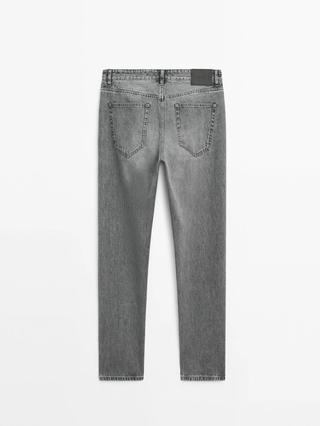 Massimo Dutti Relaxed Fit Mid-bleach Men Jeans Grey | US-OI6839704