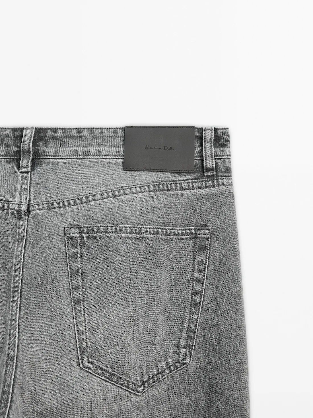 Massimo Dutti Relaxed Fit Mid-bleach Men Jeans Grey | US-OI6839704