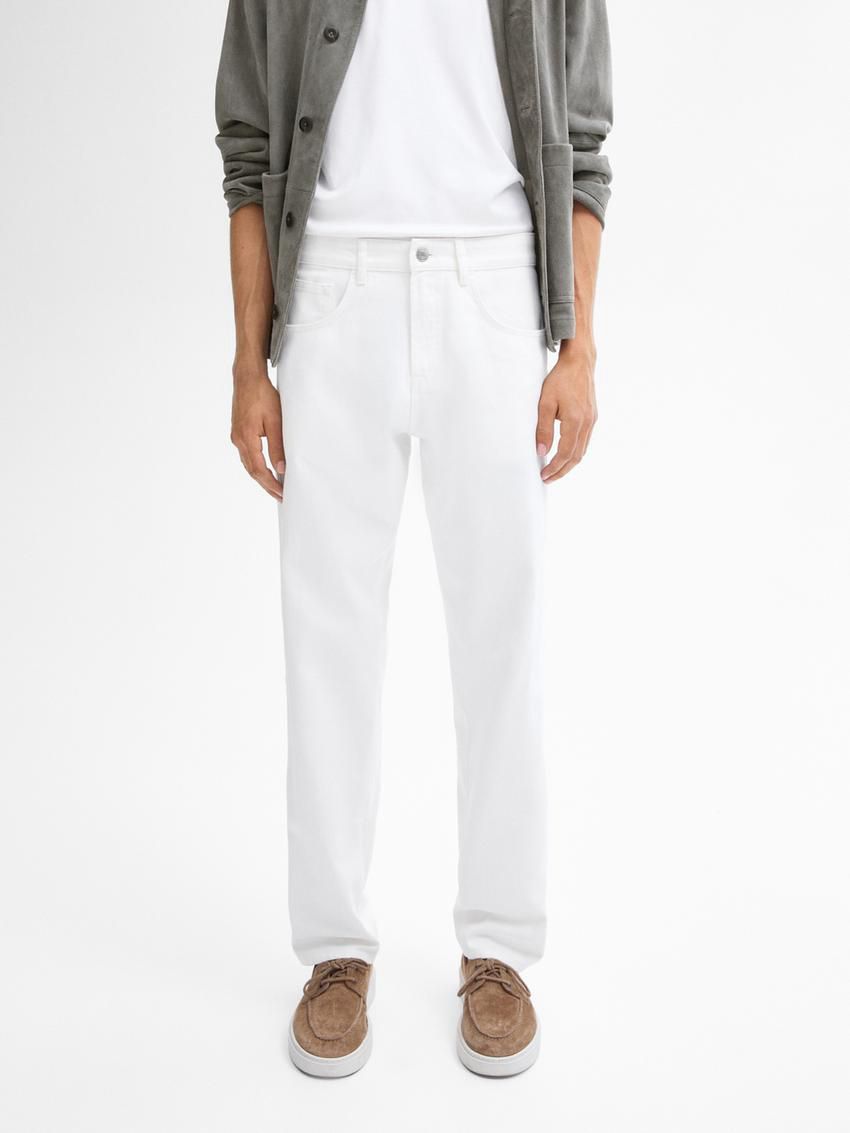 Massimo Dutti Relaxed-fit Men Jeans White | US-ZF6370145