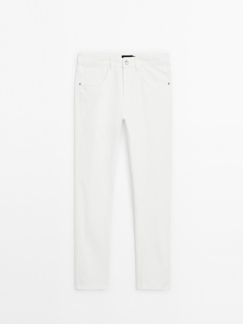Massimo Dutti Relaxed-fit Men Jeans White | US-ZF6370145
