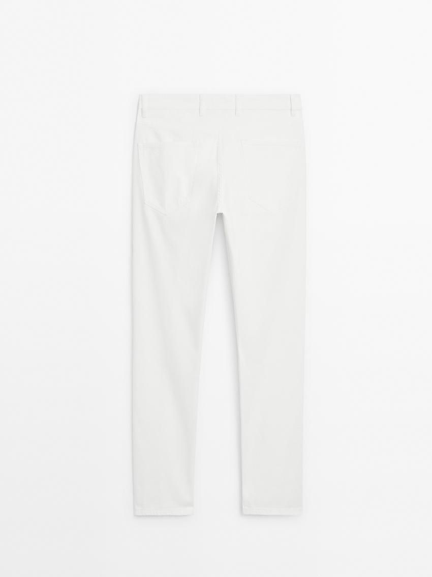 Massimo Dutti Relaxed-fit Men Jeans White | US-ZF6370145