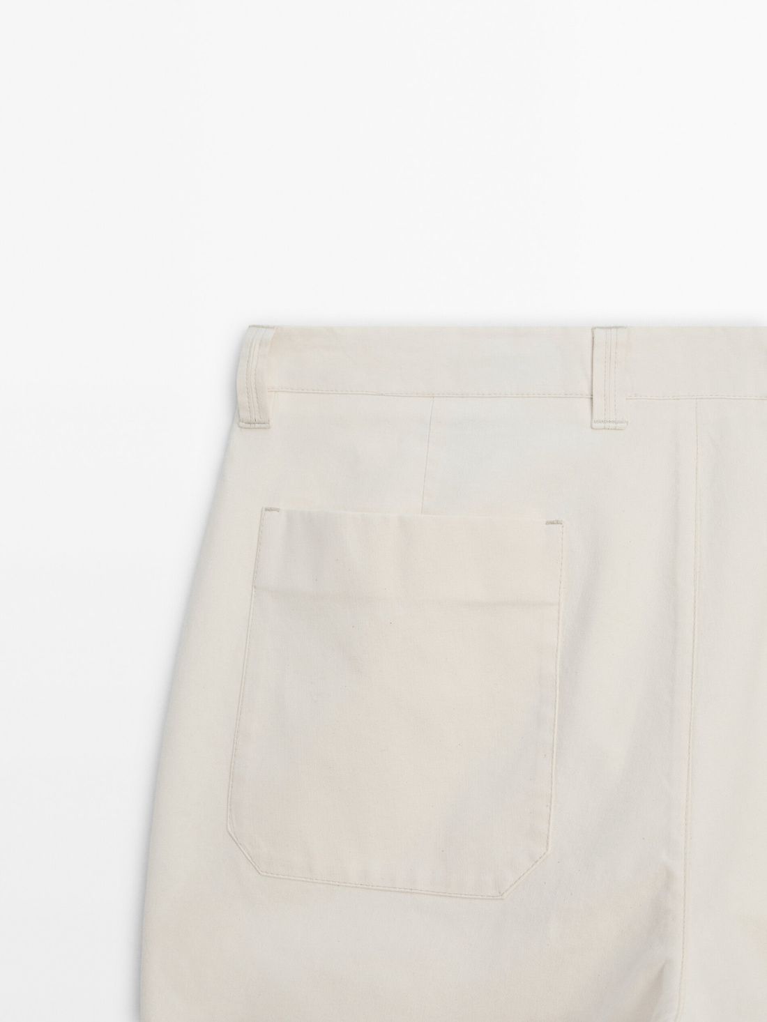 Massimo Dutti Relaxed-fit Twill Men Trousers Cream | US-LR6208519